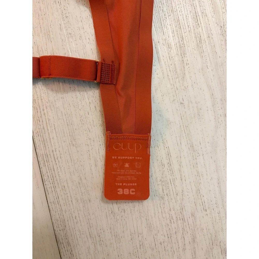 CUUP The Plunge‎ Unlined Bra Size 38C - Burnt Orange